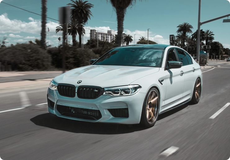 BMW on the road
